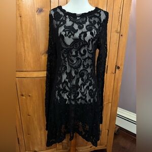 Royal Plush stretch lace long sleeve tunic/dress, very good condition.